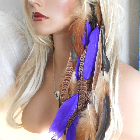 Feather Hair EXTENSION Snap Clip - Picture 3 of 4
